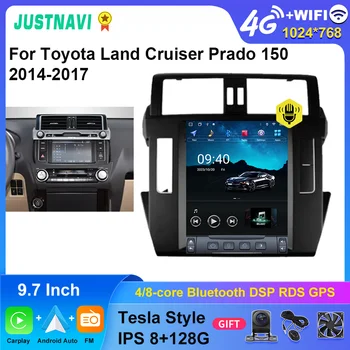 JUSTNAVI Toyota Land Cruiser 150 Prado 2014-2017 Stereo Automobilio Radijo Multimedia Navigacijos GPS Vaizdo Garso DSP Žaidėjas Carplay