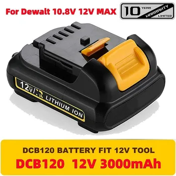 1-3Pack 10.8 V/12 V 3.0 Ah 6.0 Ah 12 V Max Ličio Baterija, Dewalt DCB127 DCB120 DCB121 DCB119 Li-ion elektrinių Įrankių Baterijų