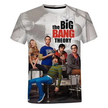 Big Bang Teorija 3D Atspausdintas T-shirt Vyrai Moterys Mados Atsitiktinis Juokinga Harajuku Stilius Streetwear Negabaritinių Viršūnes Cool Marškinėliai