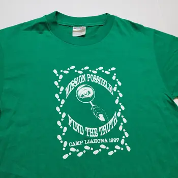 Vtg 1997 Stovykla, Liahona T-Shirt Mens M Misssion Įmanoma Rasti Tiesą, MA, JAV 90s K74