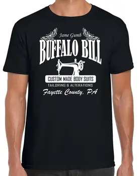Jame Gumb Buffalo Bill Pritaikyti Tyla Ėriukai Suaugusiųjų Black T-Shirt - Didelis