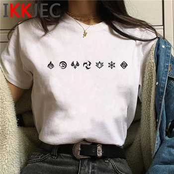 Genshin Poveikio marškinėliai t-shirt vyrai harajuku kawaii ulzzang grafinis tees japonų estetikos marškinėlius drabužių streetwear