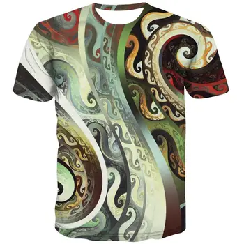 KYKU Prekės Abstrakčiai marškinėliai Vyrams Psichodelinio T-shirts 3d Naujų Tshirts Atsitiktinis Spalvinga Marškinėlius Atspausdintas Trumpas Rankovės vasaros Cool