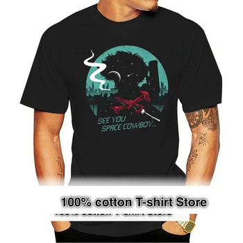 Cowboy Bebop Matyti Jus Kosmoso Kaubojus T-Shirt 2021 Mados Trumpos Rankovės, Juodos Spalvos Marškinėliai Trumpomis Rankovėmis Vasaros Stilius