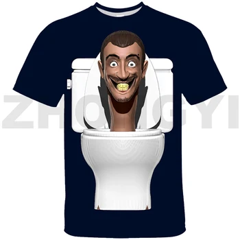 Populiarus 3D Skibidi Tualetas T Shirts Paauglių Vintage Marškinėliai Kasdien Atsitiktinis Trumpas Tees Harajuku Negabaritinių Marškinėliai Vyrams Streetwear Viršų