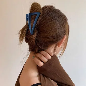 2023 Trikampis Letena Įrašą Moterų Tough Blue Juodo Plastiko Plaukų Letena Didelio Dydžio Plaukų Gnybtus Letena Įrašą Krabų Plaukų Aksesuarai