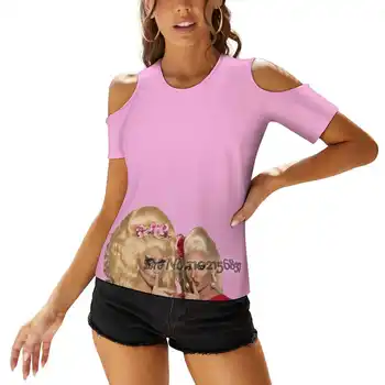 Shh - Trixie Ir Kestutis Moters Laisvalaikio Sexy Marškinėliai Vienos Pečių Jungiamąją T Marškiniai, Elegantiškas Paplūdimio Šalių Viršūnių Ru Pauls Drag Race