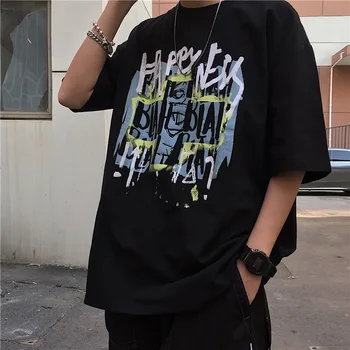 2023 Moterys T-shirt, Derliaus Grafinis trumpomis Rankovėmis T Marškinėliai Moteriška Nauja Hip-Hop Atsitiktinis Streetwear Vasaros Atsitiktinis Punk Y2k Drabužių Viršų