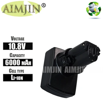 AIMJIN 6000mAh 10.8 V Makita BL1013 Įkrovimo Galia Įrankiai Li-Ion Baterijos Pakeitimo TD090D DF030D LCT203W BL1014