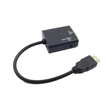 HDMI-suderinamas su VGA Skaitmeninis Analoginis Vaizdo Garso Kabelio Adapteris 1080P 720P 480P Už PSHDTV Projektoriaus Ekranas