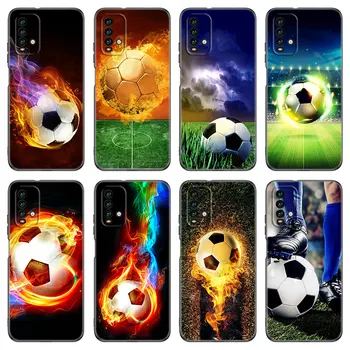 Futbolo Srityje Telefoną Atveju Xiaomi Redmi 7A 8A 9A 10A 9C 10C 9i 10X K20 Pastaba 5 6 Pro 9T A2 A3 6X 8 10 Lite Sumaišykite 3 Black Dangtis