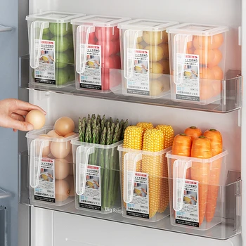Šaldytuvas Talpinimo Šaldytuvas Šoninės Durys Maistą Šviežią Dėžės, Dėžės Su Rankena, Vaisių, Daržovių Namų Virtuvėje Organizatorius