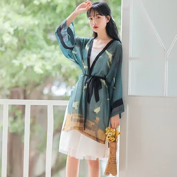 Japonų Kimono Tradicinės Kinų Suknelė Qipao Kimono Megztinis Vyrams Haori Azijos Japonų Drabužių Streetwear Moterų Yukata