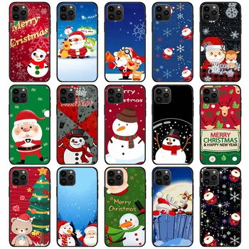 Lanksti TPU Case For iPhone XR XS 11 12 14 15 Mini Pro Max Plius DR-36 Linksmų Kalėdų