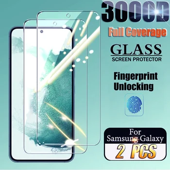 2VNT Grūdintas Stiklas Screen Protector For Samsung Galaxy S23 S24 S21 S22 Plius FE 20 Pastaba pirštų Atspaudų Išlaisvinti S24Ultra S 24 5G