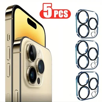 5vnt Kameros Apsaugos iPhone 15 14 13 11 Pro Max Screen Protector, iPhone, 12 Mini Kameros Objektyvo Stiklas Kino Nakties Ratas