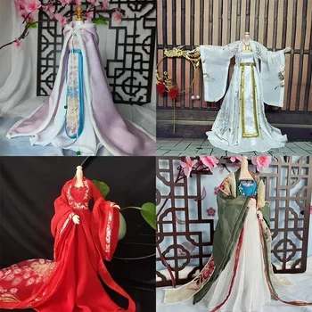 30cm Lėlės Pakeitimo Drabužių Hanfu Kostiumas 1/6 BJD Doll Kinijos Senovės Kostiumų Priedai Mergina Žaislą Dovanų