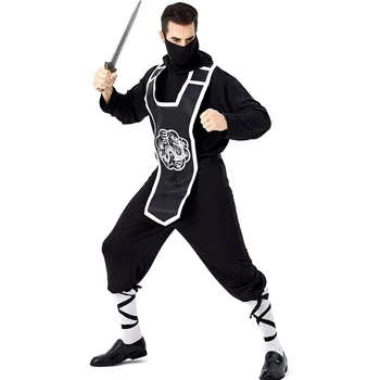 Suaugę Vyrai Akli Kariai Ninja Japonų Samurajus Viršuje Kelnės Nustatyti, Helovyno Cosplay Kostiumai Vaidmenį Vaidina Apranga