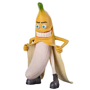 Juokinga Bananų Žmogus Statula Mielas Nulupti Banana Vaikinas Figūrėlės Dekoratyviniai Sodo Dekoracijos Dervos Darbalaukio Papuošalai Unikalūs Dovanos