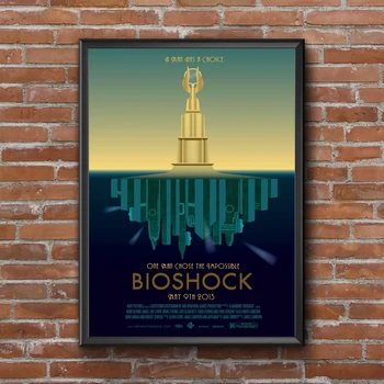 Bioshock RPG Žaidimų Drobės Plakatas Namų Sienų Tapybos Apdaila (be Rėmelio)