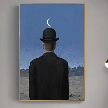 Rene Magritte Siurrealizmo Klasiko Kūrinio Kopijos, Drobė, Tapyba Plakatai ir Spausdinimo Sienos Menas Nuotraukas Kambarį Dekoro