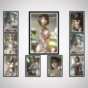 3DCG Anime ir Animacinių filmų Žaidimas 3D CG IEVA Sexy Nude Girl Art-Plakato Nuotrauką Užsakymą Spaudinių Dekoras Apdailos Namų Sienos Šilko