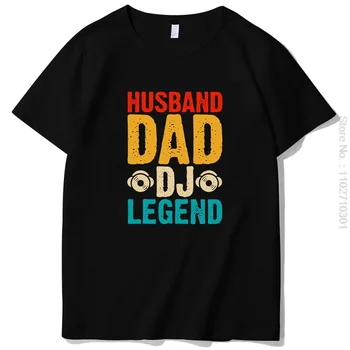 Vyro Tėtis DJ Legenda tėvo Diena Vyrai T-Shirt grafikos t Negabaritinių marškinėliai trumpomis rankovėmis t-shirt Tees Viršūnės Vasarą, O-kaklo marškinėliai