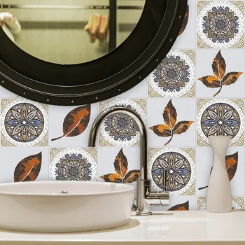 Karšto Pardavimo Nordic Stiliaus Mandala Modeliavimas Plytelių Lipdukai Namų Virtuvė, Vonios kambarys Dekoro lipni Vandeniui Siena Lipdukas