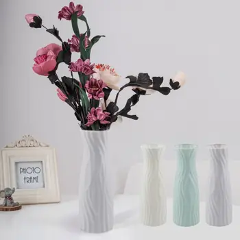 Dirbtinė Keraminių Gėlių Vaza Plastiko Šiaurės Stiliaus Gėlių Kompozicijų Konteinerių Kambarį Apdaila Vientisos Spalvos