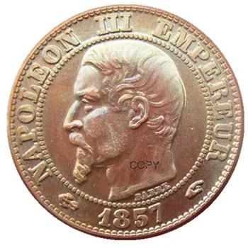 Prancūzija 1857BB 5cents 100% vario Monetų Kopijos