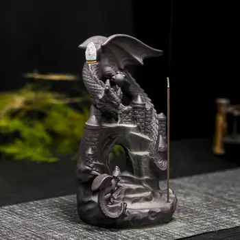 Smilkalai Krioklys Smilkalų Degiklis Keramikos Dragon Dekoratyvinis Žaidimas, Sumaišyti Smilkalai Kūginiai Krioklys Rūkymo kambario Dekoro