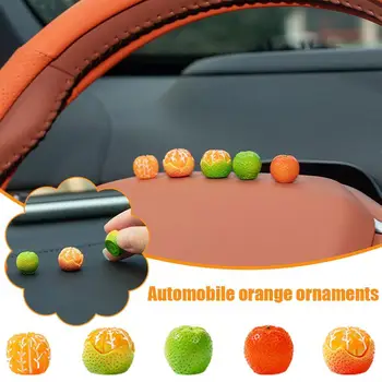 1Set Automobilių Oranžinės spalvos Ornamentais Mini Orange Konsolė galinio vaizdo Veidrodis Ornamentu Automobilių Vidaus Apdaila, Automobilių Reikmenys