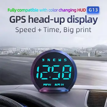 G13 Skaitmeninis GPS Spidometras HUD Automobilių Head Up Display Su Kompaso greičio viršijimo Pavargęs Vairuotojo Įspėjimo Transporto priemonės Universalios