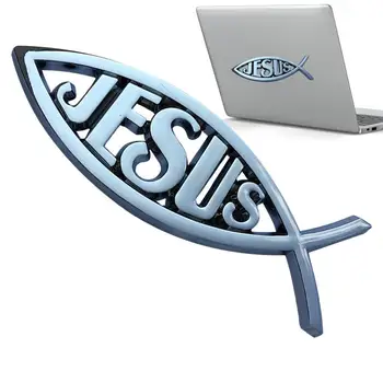 Jėzus Žuvų Lipdukas Lipdukas Automobilio Emblema Lipdukas Jėzus Žuvų Emblema Krikščionių Religinės Daugkartinio Naudojimo Lipdukas Automobilio Langą Bamperis Sunkvežimis