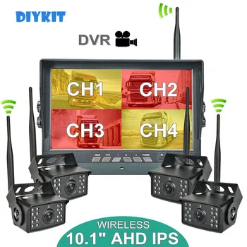 DIYKIT 10.1 colių Belaidžio Truck DVR IPS Monitorius HAINAUT 720P HD Naktinio Matymo Atvirkštinio Atsarginės Diktofonas Wifi Kamera, Autobusų, Automobilių
