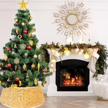 Medžiaga Medis, Žiedas Blizgančiais Kalėdų Eglutė Sijonas Atostogų Dekoratyvinis Rekvizitai Naujųjų Metų Šaliai Tiekia Švenčių Medis Bazė Linksmai