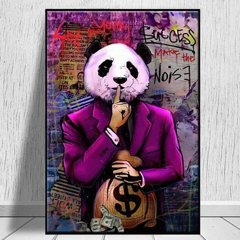 Gyvūnų Drobės Mielas Panda HD Menas, Plakatų ir grafikos Sienos Meno Animacinių filmų Nuotraukos, Vaikų Kambarį, Namų Puošybai Miegamojo Puošimas