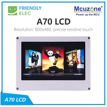 A70 LCD Rezoliucija: 800x480, tiksliai varžinio jutiklinis, Friendlyelec, micro4412