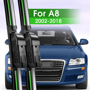 2vnt Priekiniai priekinio, galinio Stiklo Valytuvų Mentės Audi A8 D3 D4 4E 4H 2002-2018 2003 m. 2009 m. 2012 m. 2014 m. 2018 m. 2019 Priekinio Lango Priedai