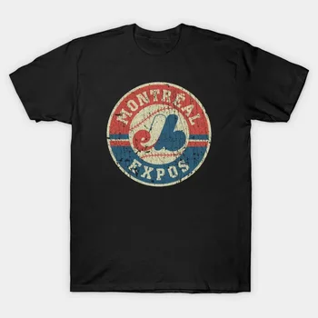 2021 Vyrų/Moterų Vasaros Juoda Gatvės Mados Hip-Hop Monrealio Expos 1969, T-marškinėliai Medvilnės Tees trumpomis Rankovėmis Viršūnes