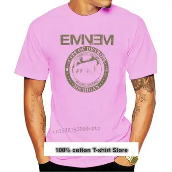 Camiseta negra con estampado Detroit Antspaudas para hombre, camisa con estampado de Naujos Eminem, spalva negro