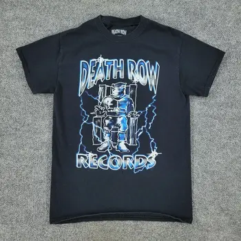 Death Row Records Marškinėliai vyriški Mažas Juodas Logo Grafinis Tee Trumpas Rankovės Suaugusiųjų S ilgomis rankovėmis