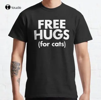 Free Hugs Katės Klasikiniai Marškinėliai Tee Marškinėliai Skeletas Marškinėliai Užsakymą Aldult Paauglių Unisex Skaitmeninis Spausdinimas Tee Marškinėliai Užsakymą Dovana