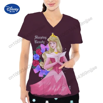 Disney Kišenėje V-Kaklo Moterų Drabužiai korėjos Stiliaus Drabužius Japonijos Y2k Marškinėliai Marškinėlius moteriški marškinėliai Yk2 Moterų Viršūnes ir Palaidinės