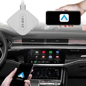 USB/Tipas-C Smart Mini AI Laukelį Greitai Prisijungti Laidinio Belaidžio Carplay AI Lange Balta ABS Automobilių Carplay Lauke, Tinka Telefonai