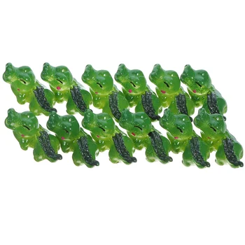 12pcs Krokodilas Miniatiūrinės Figūrėlės Krokodilas Papuošalai Krokodilas Statulos Sodo Mini Papuošalai