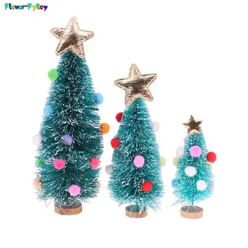 Mini Pušies Kalėdų Eglutės Dirbtinės Stalo Dekoracijas Festivalis Plastiko Miniatiūriniai Medžiai Naujųjų Metų, Papuošalai Kalėdos