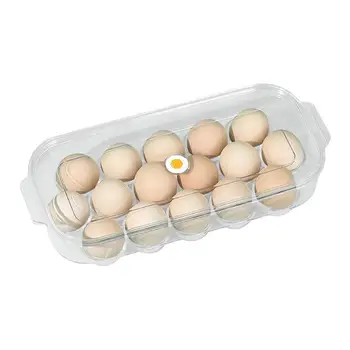 Kiaušinių Indą Su Dangčiu & Rankena Didina Aišku, Kiaušinių Dėklas 16 Count Kiaušinių Laikymo Dėklas Geros Kokybės Kiaušinių Organizuoti Rack Už Šaldytuvas