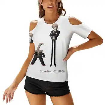 Prakeiktas Danganronpa Nuotrauka 2 ( Patobulinta ) Moterų V-Kaklo Marškinėliai Atsitiktinis Seksualus T Shirts Tuščiaviduriai Iš Užtrauktukas Megztinis Viršuje Danganronpa