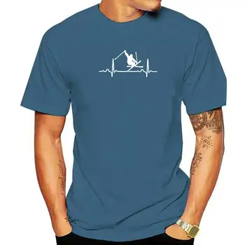 Valgyti, Miegoti Slidinėjimo Gimtadienio Juokinga Unisex Grafinis Mados Naujų Medvilnės trumpomis Rankovėmis Slidinėjimas širdies Plakimas T Shirts O-Kaklo Harajuku T-shirt